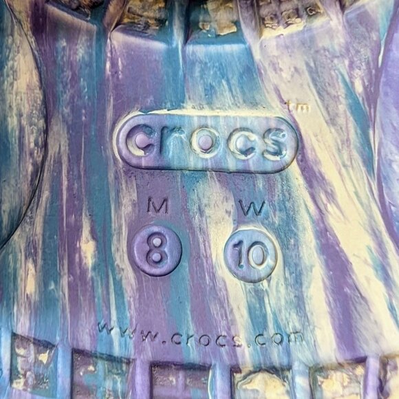 Classic Crocs Unisex Marbled Sandal White / Oxygen - Size 8 Mens / 10 Womens main image 15